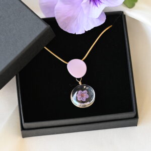 TAIM Steel Necklace “Purple Cherry”