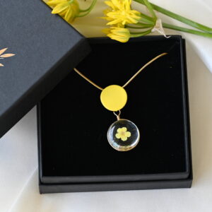 TAIM Steel Necklace “Yellow Cherry”