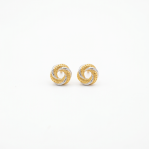 Kanela Silver Stud Earrings "Knot"