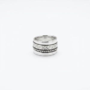 Kanela Silver Ring "Spin"