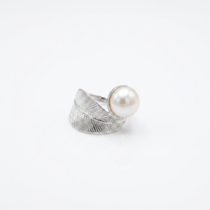 Kanela Silver Ring "Frond"
