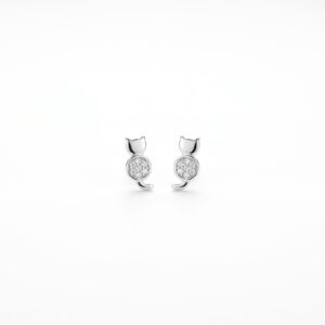 Kanela Silver Earrings "Cat"