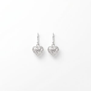 Kanela Silver Earrings "Lace Heart"