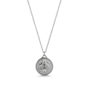 Kanela Silver Necklace "Evil Eye"