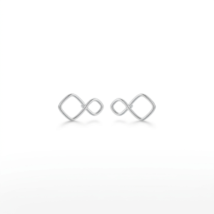 Kanela Silver Earrings "Infinity Square"