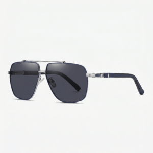 Tropical Sunglasses "Bruno" – Silver / Blue Grey