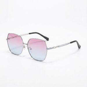Tropical Sunglasses "Coco" – Silver/Blue Black/Purple-Blue