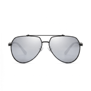 Tropical Sunglasses "Cole" – Matte Black / White Silver