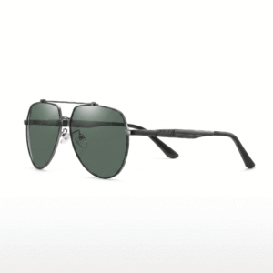 Tropical Sunglasses "Cole" – Matte Gun / Dark Green