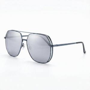 Tropical Sunglasses "Knox" – Bright Blue White Silver
