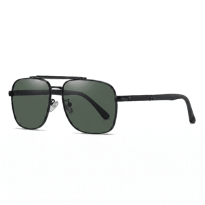 Tropical Sunglasses "Wade" – Matte Black Dark Green
