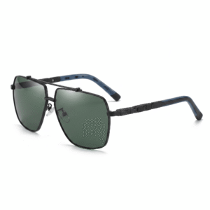 Tropical Sunglasses "Bruno" – Matte Black Dark Green