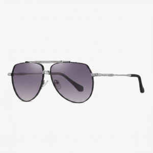 Tropical Sunglasses "Owen" – Silver / Black Purple Red