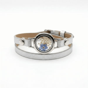 TAIM Leather Bracelet "Silver”