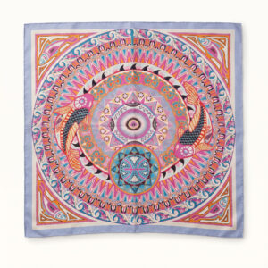 Silk Scarf "Pisces" – 90 × 90 cm