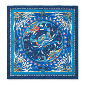 Silk Scarf "Cancer" – 90 × 90 cm