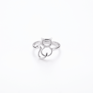 Kanela Silver Ring "Cat"