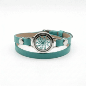 TAIM Leather Bracelet "Teal”