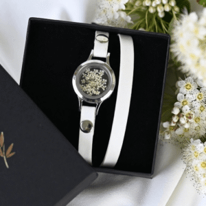 TAIM Leather Bracelet "White”